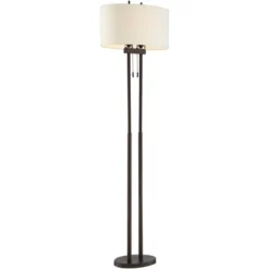 Franklin Iron Works Roscoe Modern Floor Lamp Standing 62" Tall Oil Rubbed Bronze Twin Pole White Drum Shade For Living Room Bedroom Office House Home 15 Franklin Iron Works Roscoe Modern Floor Lamp Standing 62" Tall Oil Rubbed Bronze Twin Pole White Drum Shade For Living Room Bedroom Office House Home -Home Decoration GUEST 8d8769d5 c118 4735 930d abf5cb18c30a