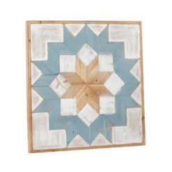 Wood Geometric Handmade Southwestern Wall Decor Light Brown/Light Blue - Olivia & May 9 Wood Geometric Handmade Southwestern Wall Decor Light Brown/Light Blue - Olivia & May -Home Decoration GUEST 8d9d5b5d 6416 400c 9622 65e277ea9da1