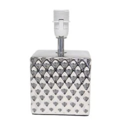 11.81" Tall Petite Hammered Square Bedside Table Desk Lamp With White Fabric Shade Silver - Simple Designs 14 11.81" Tall Petite Hammered Square Bedside Table Desk Lamp With White Fabric Shade Silver - Simple Designs -Home Decoration GUEST 8ecdb11f 2867 459e 8d8b 06491f042972