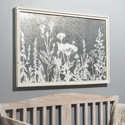 Sullivans Herb & Flower Iron Wall Sculpture 24.75"H Gray 4 Sullivans Herb & Flower Iron Wall Sculpture 24.75"H Gray - Image 3