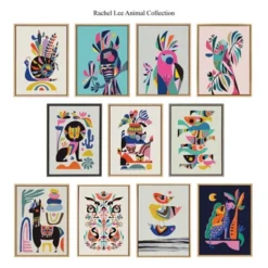 18" X 24" Sylvie Parakeet Framed Canvas Wall Art By Rachel Lee Gold - Kate And Laurel -Home Decoration GUEST 902ece58 4bd5 4c41 a987 8910e5e34f3e