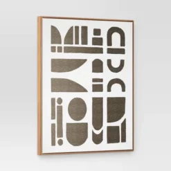 (Set Of 2) 24" X 30" Morphology Framed Wall Canvases Gold - Threshold™ -Home Decoration GUEST 9122b028 ee01 4ad6 87fa 36d818658b7f