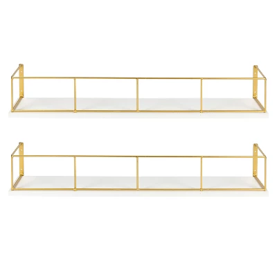 24" X 4" 2pc Decorative Wall Shelf - Kate & Laurel All Things Home 7 24" X 4" 2pc Decorative Wall Shelf - Kate & Laurel All Things Home - Image 5