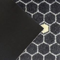 2'x3' ColorStar Bee Hex Door Mat Charcoal - Bungalow Flooring -Home Decoration GUEST 91a5c6b9 96e0 43f6 8587 5b8179035a9c