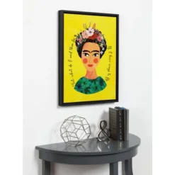 18" X 24" Sylvie Frida Framed Canvas Wall Art By Mia Charro Black - DesignOvation -Home Decoration GUEST 92ca0037 6c01 4874 ab35 777c11c68df1