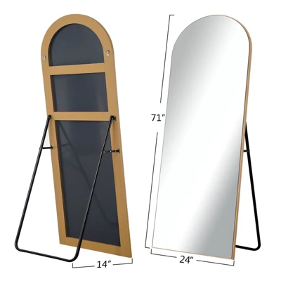 Oceana 71"x 24" Full Length Mirror Arch Floor Mirror With Bracket - The Pop Home 5 Oceana 71"x 24" Full Length Mirror Arch Floor Mirror With Bracket - The Pop Home - Image 3