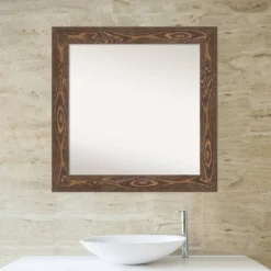 32" X 32" Non-Beveled Bridge Wood Bathroom Wall Mirror Brown - Amanti Art 13 32" X 32" Non-Beveled Bridge Wood Bathroom Wall Mirror Brown - Amanti Art -Home Decoration GUEST 94366d9e 72e2 46d7 a6de 4f1704b73cb6