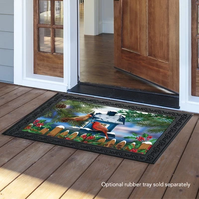 Briarwood Lane Snow Day Cardinals Winter Doormat Birdhouse Indoor / Outdoor 30" X 18" 4 Briarwood Lane Snow Day Cardinals Winter Doormat Birdhouse Indoor / Outdoor 30" X 18" - Image 2