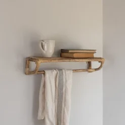 Brown Cane Wall Shelf By Foreside Home & Garden