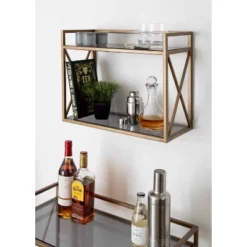 18" X 8" X 15" Blex Metal And Glass Wall Shelf Gold - Kate & Laurel All Things Decor 9 18" X 8" X 15" Blex Metal And Glass Wall Shelf Gold - Kate & Laurel All Things Decor -Home Decoration GUEST 955a4e4b 32b3 4e98 8819 f2533a430332