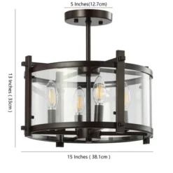 15" Iron And Glass Hampdon Modern Drum LED Flush Mount Black - Jonathan Y 9 15" Iron And Glass Hampdon Modern Drum LED Flush Mount Black - Jonathan Y -Home Decoration GUEST 96804e5f 7525 40f5 aaa4 0f0f45a514e5