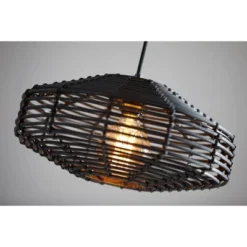 7" Kingston Pendant Ceiling Light Black - Adesso -Home Decoration GUEST 96aadd7d 052e 46a7 8e9c d31459058784