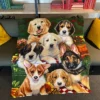 Dawhud Direct 50" X 60" Puppy Fleece Throw Blanket For Girls, Women, Men And Kids