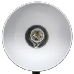 14.25" Traditional Fundamental Metal Desk Task Lamp And Bowl Shaped Shade With Flexi Gooseneck White - Creekwood Home -Home Decoration GUEST 9778b01a 49d9 4035 8c06 0696dd8f2a3c