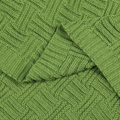 Knitted Soft 100% Cotton Home Bed Blankets - PiccoCasa 3 Knitted Soft 100% Cotton Home Bed Blankets - PiccoCasa