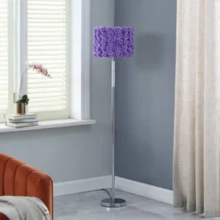 63" Lavender Roses In Bloom Acrylic Metal Floor Lamp - Ore International -Home Decoration GUEST 979318a3 67ad 4a34 95f0 f9603cf910df
