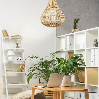 1-Light Armsfield Bell Pendant With Wood Shade Brown - EGLO 4 1-Light Armsfield Bell Pendant With Wood Shade Brown - EGLO - Image 2