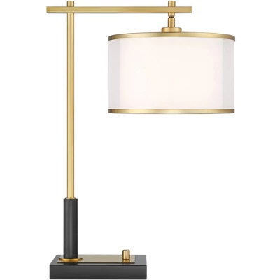 Possini Euro Design Possini Euro Hayven Desk Lamp With Dual USB Ports In Warm Gold With Black 10 Possini Euro Design Possini Euro Hayven Desk Lamp With Dual USB Ports In Warm Gold With Black - Image 8