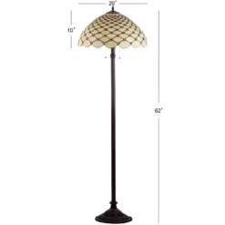 62" Lee Tiffany Style Floor Lamp (Includes LED Light Bulb) Bronze - JONATHAN Y -Home Decoration GUEST 9c1e73c9 86d2 41fc ba47 b93e4b35e302