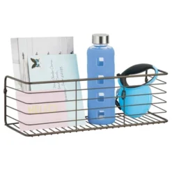 MDesign Wide Metal Wall Mount Storage Organizer Display Shelf - 2 Pack, Black -Home Decoration GUEST 9d40028e b898 4ade a747 784d2bc78ce3