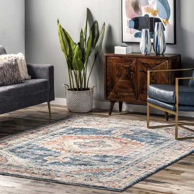 NuLOOM Harley Faded Medallion Area Rug 3 NuLOOM Harley Faded Medallion Area Rug
