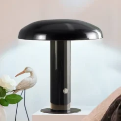 11" Suillius Contemporary Bohemian Rechargeable/Cordless Iron LED Mushroom Table Lamp - JONATHAN Y -Home Decoration GUEST 9fffc010 ecce 4d11 a6d6 eaf8c73df381