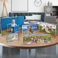 Azar Displays Clear Acrylic Magnetic Photo Frame Block 8.5" X 11" Vertical/Horizontal -Home Decoration GUEST a1749a9e 99dc 4151 bbb2 4962dfc59db0