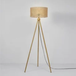 60" Sandy Faux Wood Floor Lamp With Rattan Shade - Globe Electric 11 60" Sandy Faux Wood Floor Lamp With Rattan Shade - Globe Electric -Home Decoration GUEST a19a6a5a 12f7 47e2 a4a2 03e433759d0b
