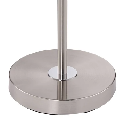 360 Lighting Caper Modern Floor Lamp With Tray Table 60 1/2" Tall Brushed Nickel USB And AC Power Outlet Off White Fabric Drum Shade For Living Room 8 360 Lighting Caper Modern Floor Lamp With Tray Table 60 1/2" Tall Brushed Nickel USB And AC Power Outlet Off White Fabric Drum Shade For Living Room - Image 6