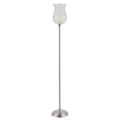 Ricky Iron Floor Lamp (Includes LED Light Bulb) Brushed Nickel - Safavieh 3 Ricky Iron Floor Lamp (Includes LED Light Bulb) Brushed Nickel - Safavieh