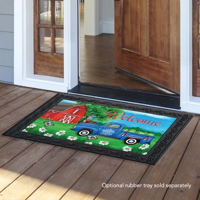 Sunshine Barn Summer Doormat Farm Fresh Indoor Outdoor 30" X 18" Briarwood Lane 4 Sunshine Barn Summer Doormat Farm Fresh Indoor Outdoor 30" X 18" Briarwood Lane - Image 2