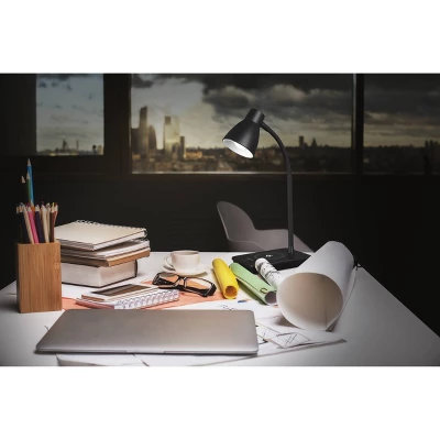 Wellness Series Infuse Table Lamp With Wireless Charging (Includes LED Light Bulb) Black - OttLite 5 Wellness Series Infuse Table Lamp With Wireless Charging (Includes LED Light Bulb) Black - OttLite - Image 3