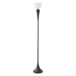 Glass Floor Lamp In Black - Henn&Hart -Home Decoration GUEST a6b6b27b 95a1 4640 8dc9 ea8c041c878d