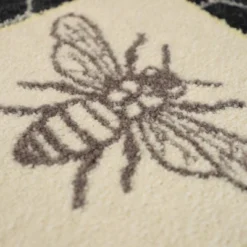 2'x3' ColorStar Bee Hex Door Mat Charcoal - Bungalow Flooring -Home Decoration GUEST a6fe6dbc e2fb 4ed8 ad8d 1ed4b1013f18