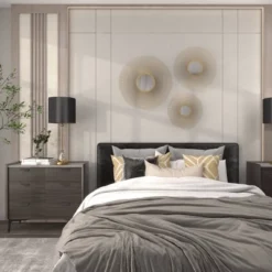 Metal Sunburst Round Wall Decor With Mirror Accent Set Of 3 Gold - Olivia & May -Home Decoration GUEST a7a24597 7a26 48d6 923e a8f83bcc39da