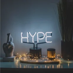 Amped Co 9.6" X 8.3" HYPE Real Neon Light Novelty Desk Lamp, White 8 Amped Co 9.6" X 8.3" HYPE Real Neon Light Novelty Desk Lamp, White -Home Decoration GUEST a864b51d 54eb 496d 9f27 37f7f3642b33