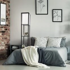 Hastings Home Floor Lamp – Etagere Style Standing Light With 3 Tiers Of Storage Shelving, Black -Home Decoration GUEST a9e40df6 df53 4ad0 8c6c b93cc4f15c17