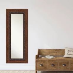 24" X 58" Non-Beveled Decorative Bronze Full Length On The Door Mirror - Amanti Art -Home Decoration GUEST aa3f5f84 bb6b 4a14 9fe7 ad4a8487db18