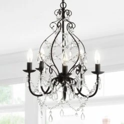17" LED Crystal Maura Chandelier Black - Jonathan Y 9 17" LED Crystal Maura Chandelier Black - Jonathan Y -Home Decoration GUEST abcb8c43 778e 4e57 b93e d3f3ac35c019