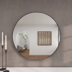 Contemporary Wood Round Wall Mirror - Olivia & May 28 Contemporary Wood Round Wall Mirror - Olivia & May -Home Decoration GUEST adb929d1 e741 4274 8180 419fe565d5d0