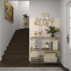 Metal Geometric Overlapping Rectangles Wall Decor Gold - CosmoLiving By Cosmopolitan -Home Decoration GUEST ae6f4688 0a8d 4f9a a608 045f899247c0