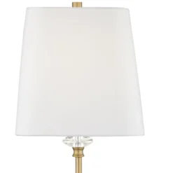 Regency Hill Julia Traditional Buffet Table Lamp 29 1/2" Tall Gold Crystal White Fabric Tapered Square Shade For Living Room Dining House Entryway 11 Regency Hill Julia Traditional Buffet Table Lamp 29 1/2" Tall Gold Crystal White Fabric Tapered Square Shade For Living Room Dining House Entryway -Home Decoration GUEST b05b0210 e633 4d38 a932 d50faab450de