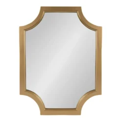 18" X 24" Hogan Scallop Wall Mirror Gold - Kate & Laurel All Things Decor