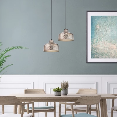 11" Bela Silver Metal Bowl Shaped Pendant Ceiling Light - River Of Goods 4 11" Bela Silver Metal Bowl Shaped Pendant Ceiling Light - River Of Goods - Image 2