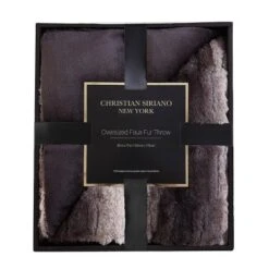 Giftable Boxed Reversible Throw Blanket Black & Brown - Christian Siriano 7 Giftable Boxed Reversible Throw Blanket Black & Brown - Christian Siriano -Home Decoration GUEST b170a1a1 1aea 4c98 9f04 eeda17eb8cba