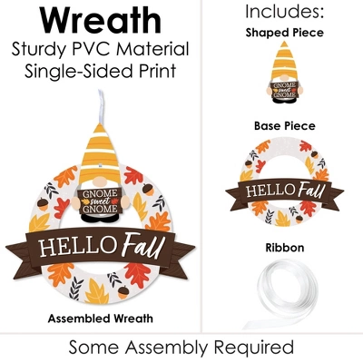 Big Dot Of Happiness Fall Gnomes - Outdoor Autumn Harvest Party Decor - Front Door Wreath 5 Big Dot Of Happiness Fall Gnomes - Outdoor Autumn Harvest Party Decor - Front Door Wreath - Image 3