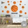 Big Dot Of Happiness Nothin’ But Net - Basketball - Peel And Stick Sports Decor Vinyl Wall Art Stickers - Wall Decals - Set Of 20