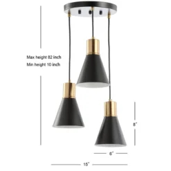 15" Metal Apollo Pendant (Includes Energy Efficient Light Bulb) Black - JONATHAN Y 9 15" Metal Apollo Pendant (Includes Energy Efficient Light Bulb) Black - JONATHAN Y -Home Decoration GUEST b36bada3 e26d 4414 8e2b f78d78226bb9