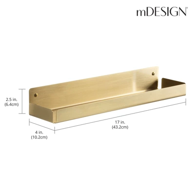 MDesign Metal Household Wall Mount Organizer Storage Basket 5 MDesign Metal Household Wall Mount Organizer Storage Basket - Image 3