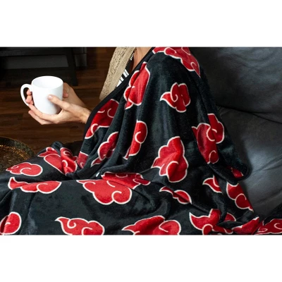 Just Funky Naruto: Shippuden Akatsuki Red Cloud Anime Throw Blanket | 60 X 45 Inches 7 Just Funky Naruto: Shippuden Akatsuki Red Cloud Anime Throw Blanket | 60 X 45 Inches - Image 5